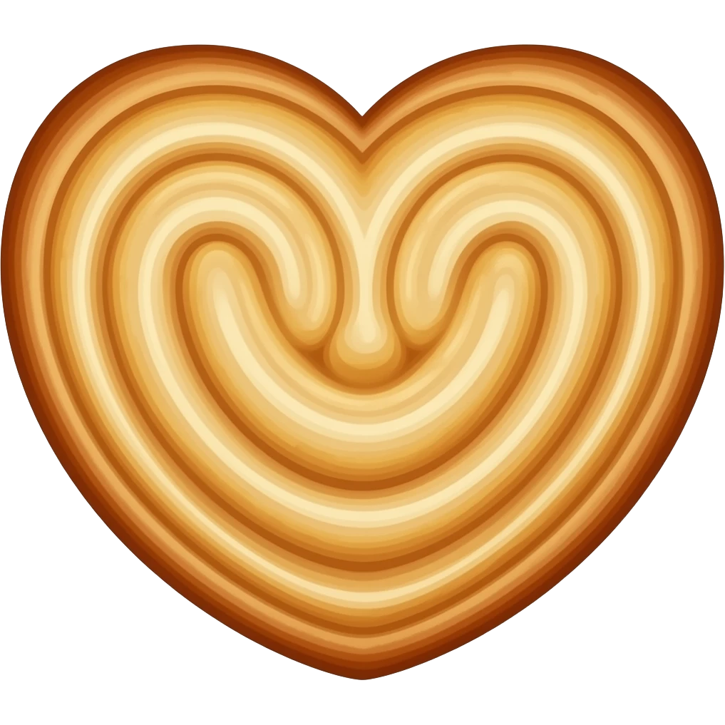 Heart frangipane emoji