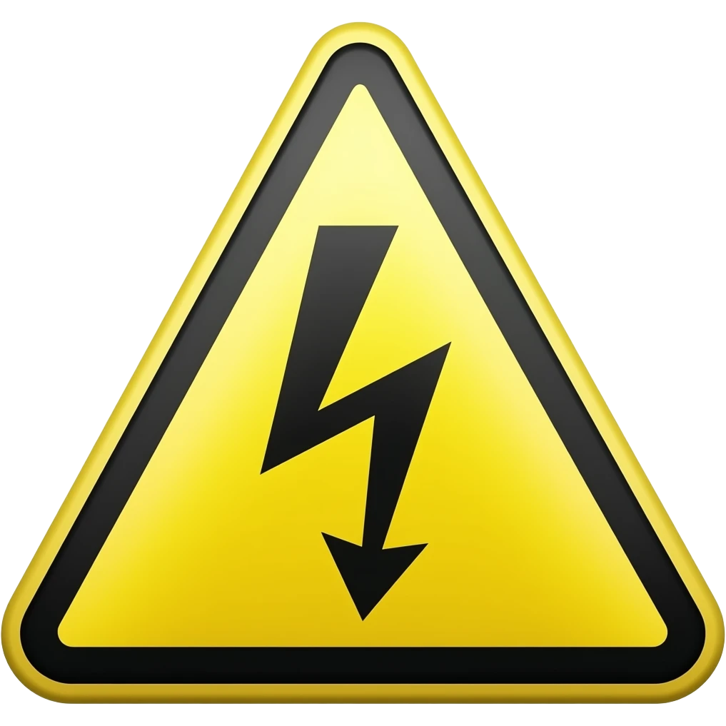 high voltage warning sign emoji