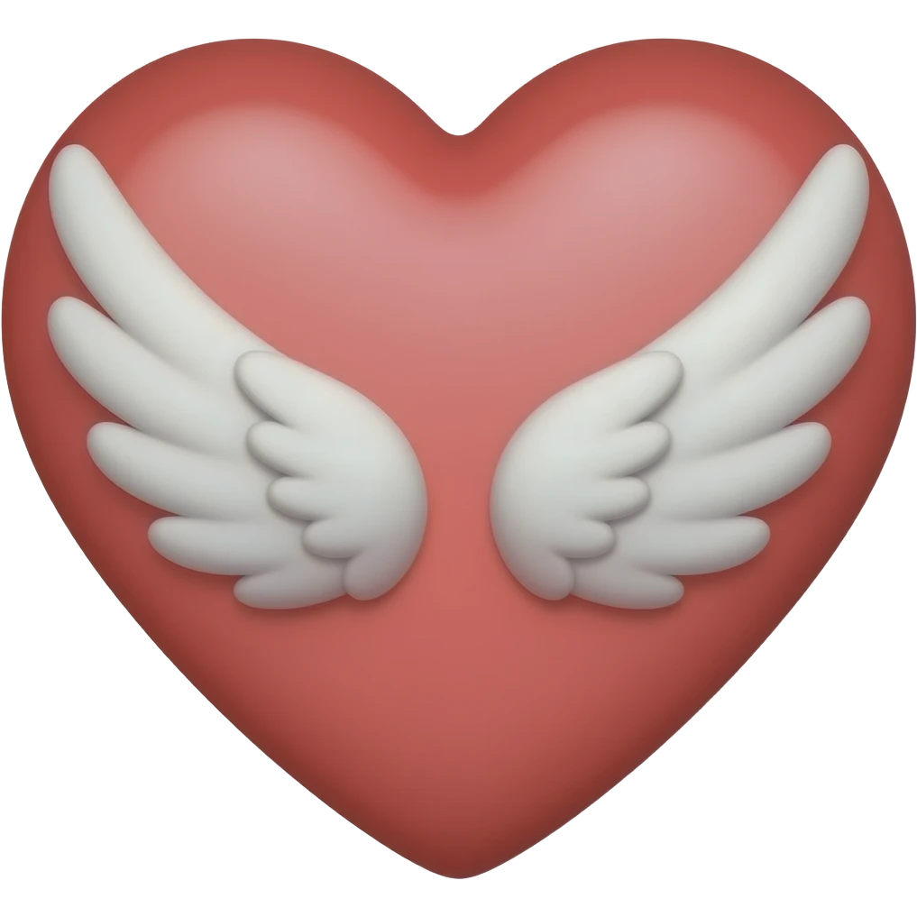 Heart wing emoji