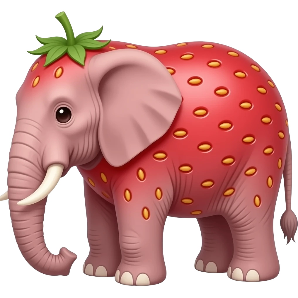 Strawberrh elephant emoji