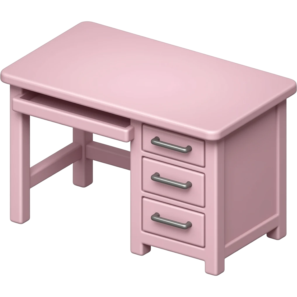 Pink study table emoji