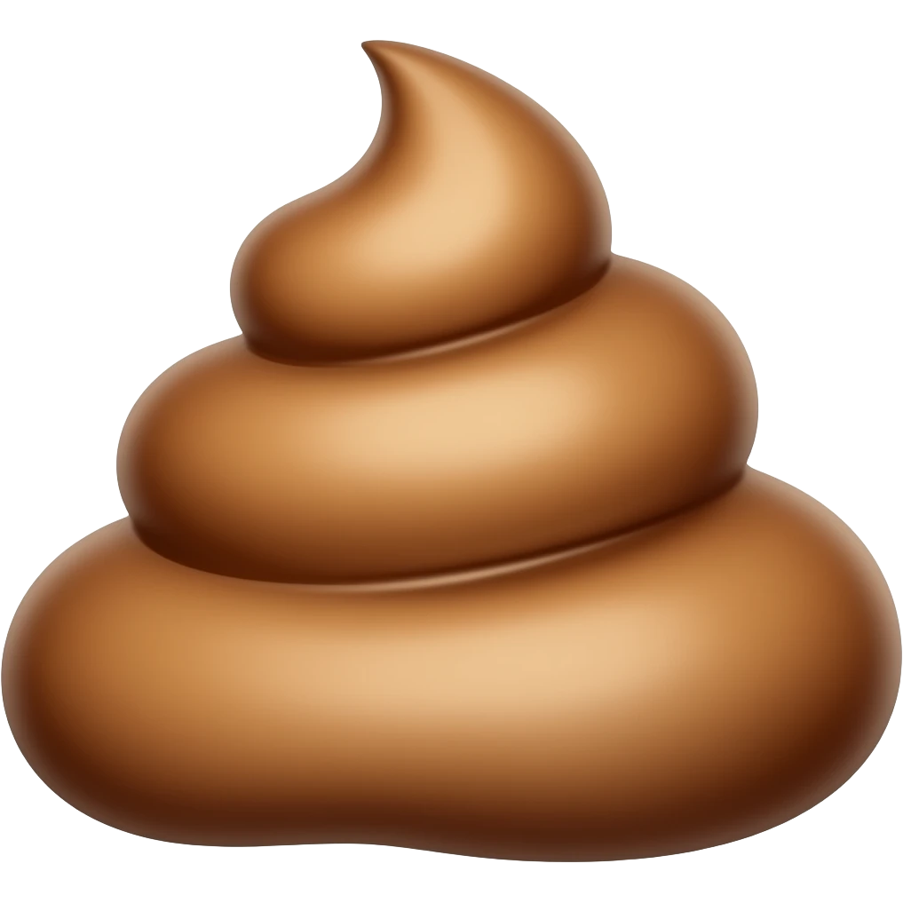 poop with big butt emoji