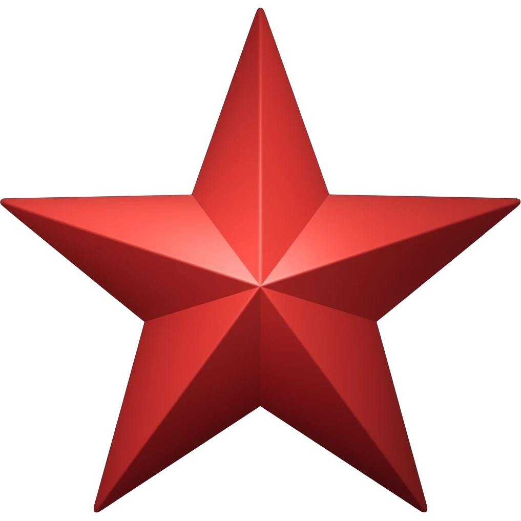 red 8 point star emoji