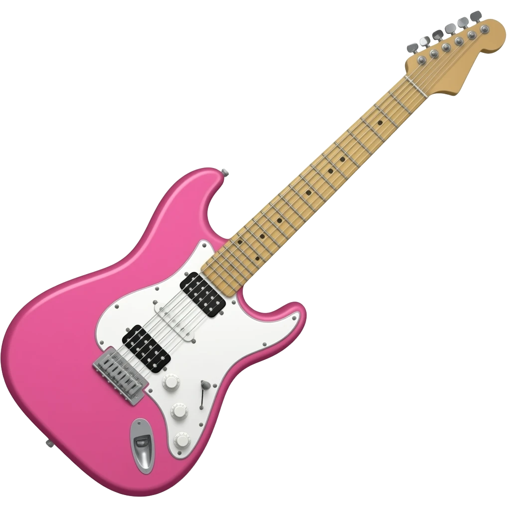 Electric guitar pink emoji