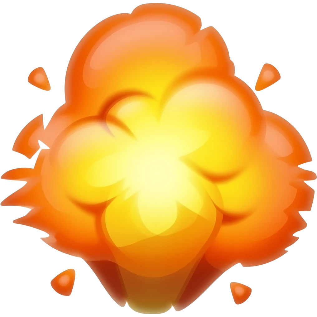 An explosion emoji emoji