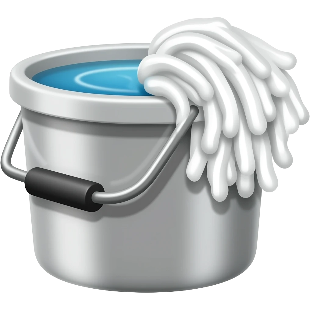 bucket mop emoji