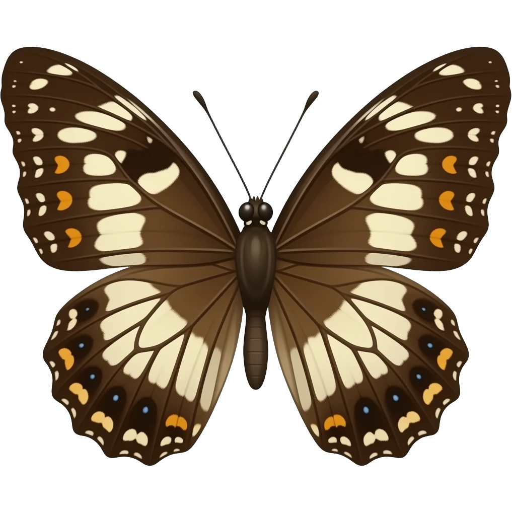 Borboleta marrom emoji