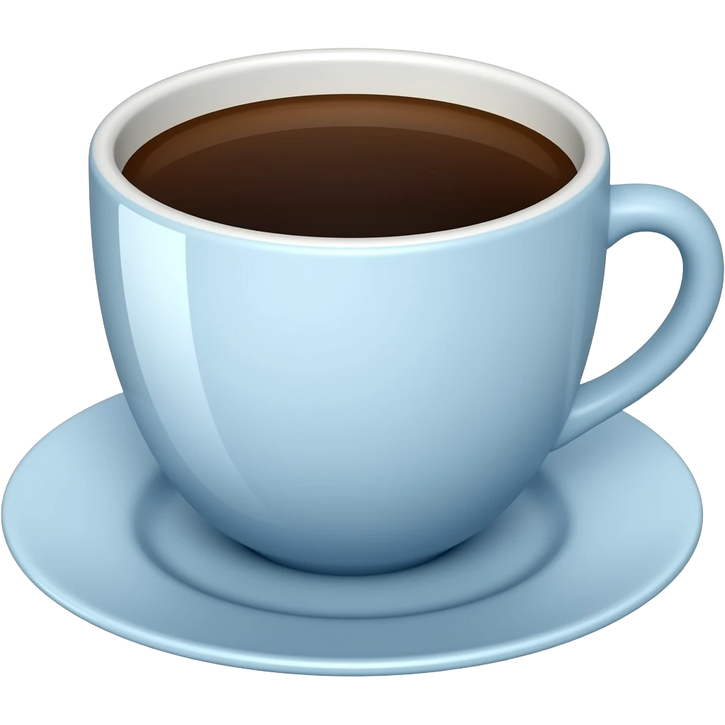 blue coffee emoji