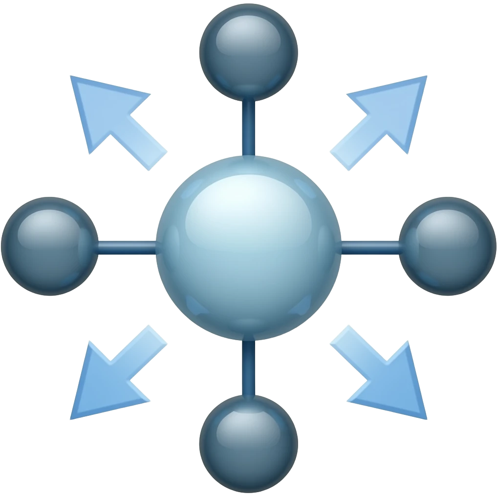 interconnected nodes and arrows emoji