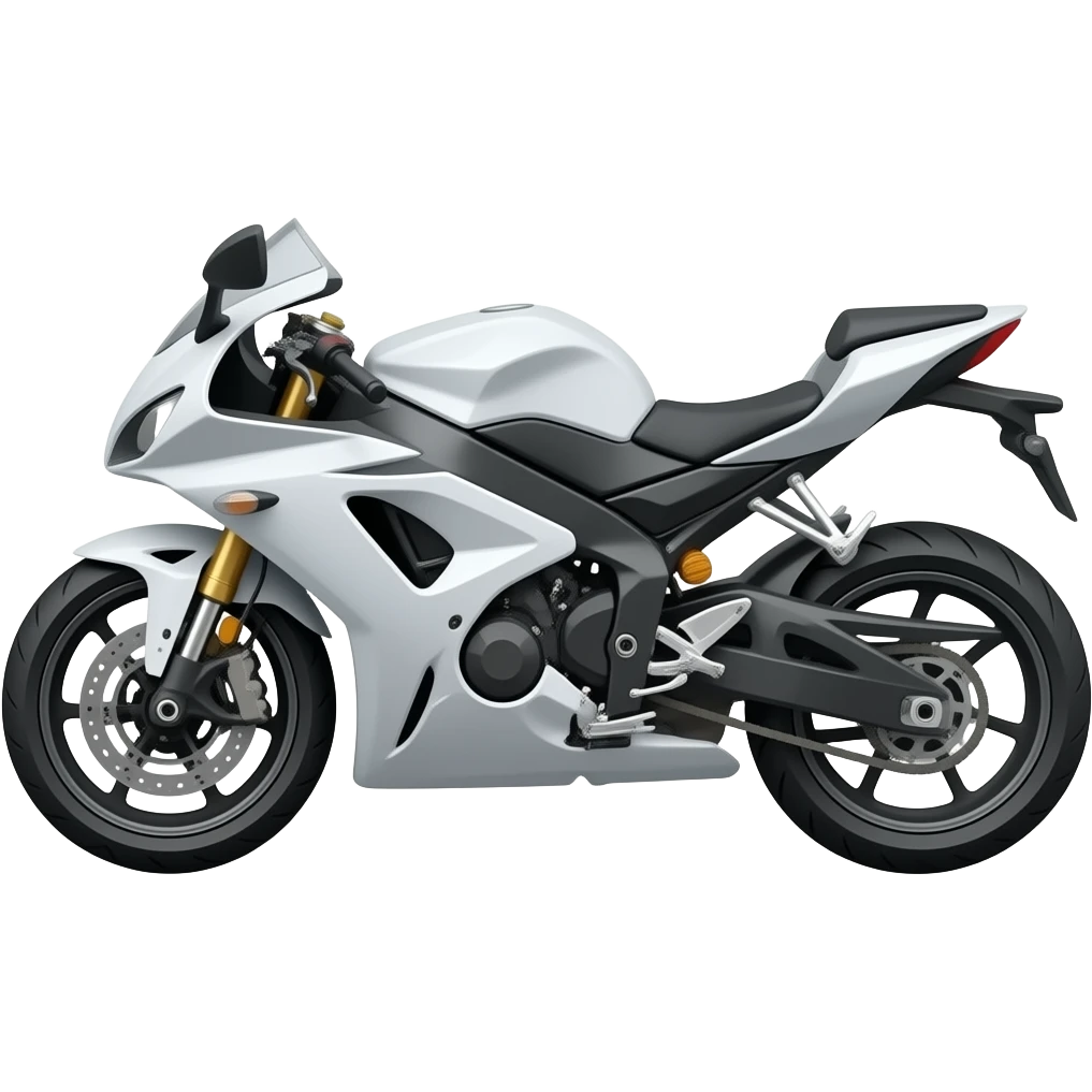 sports motorcycle, very simple, side emoji