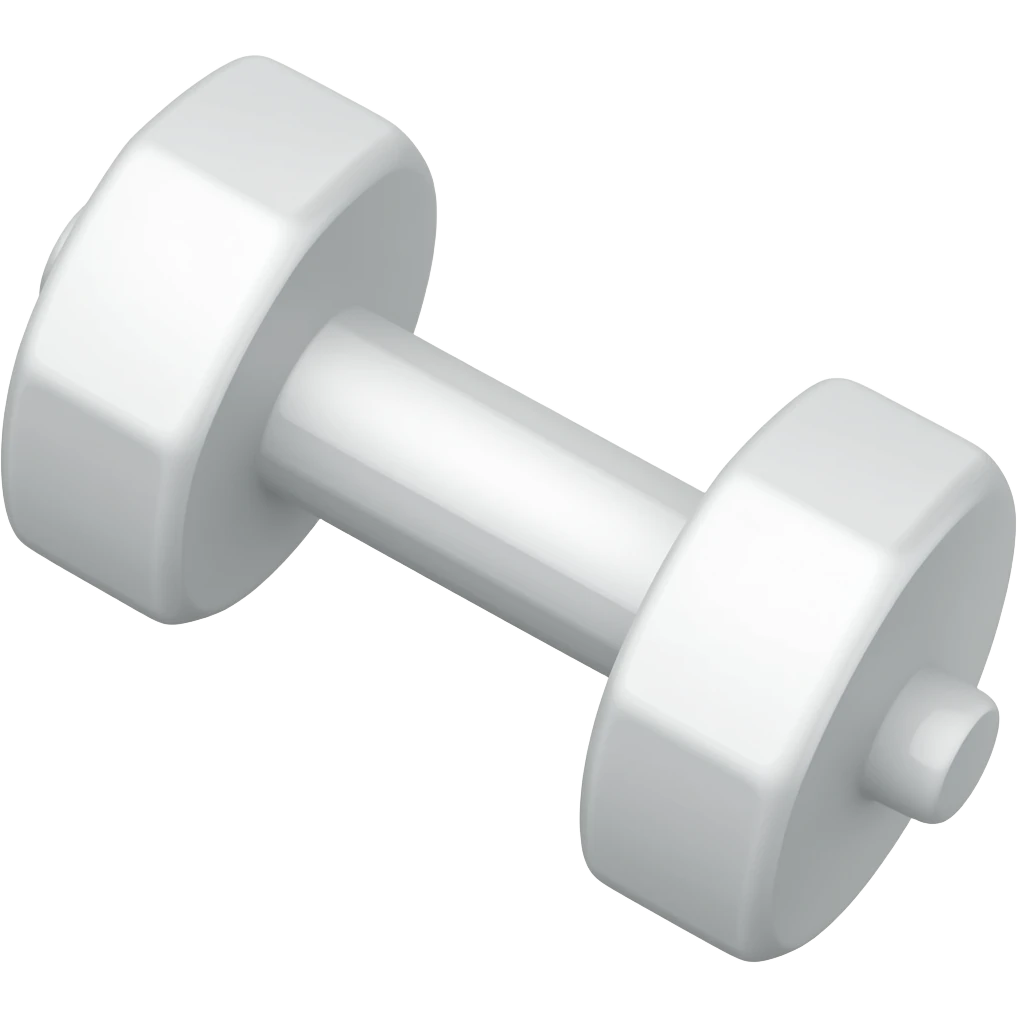 Small white dumbbell emoji