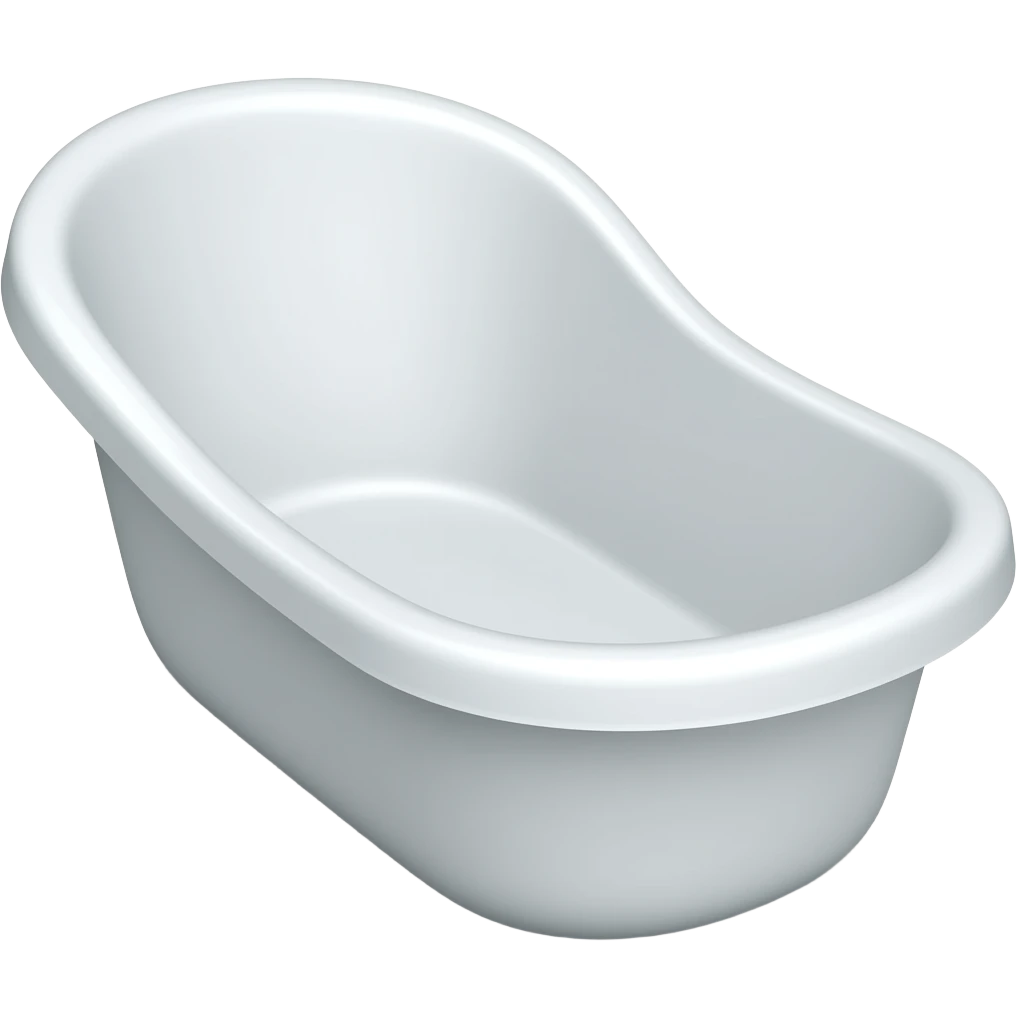 empty plastic withe  \' baby bathtub emoji