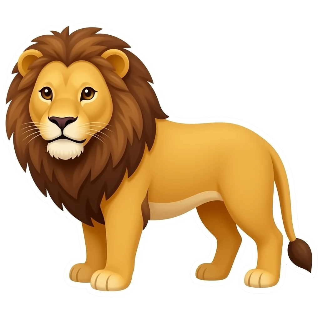 sticker leão emoji