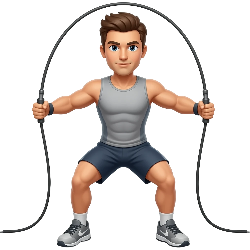 Rope face pull exercise emoji