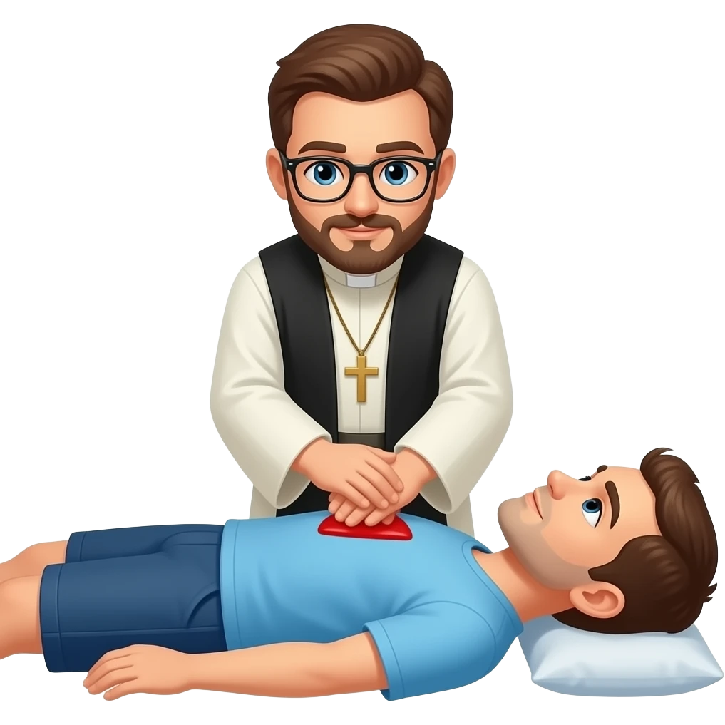 The priest is a resuscitator emoji