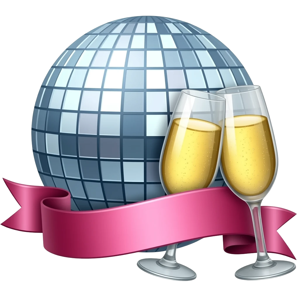Mix these 🪩🥂🎀 emoji