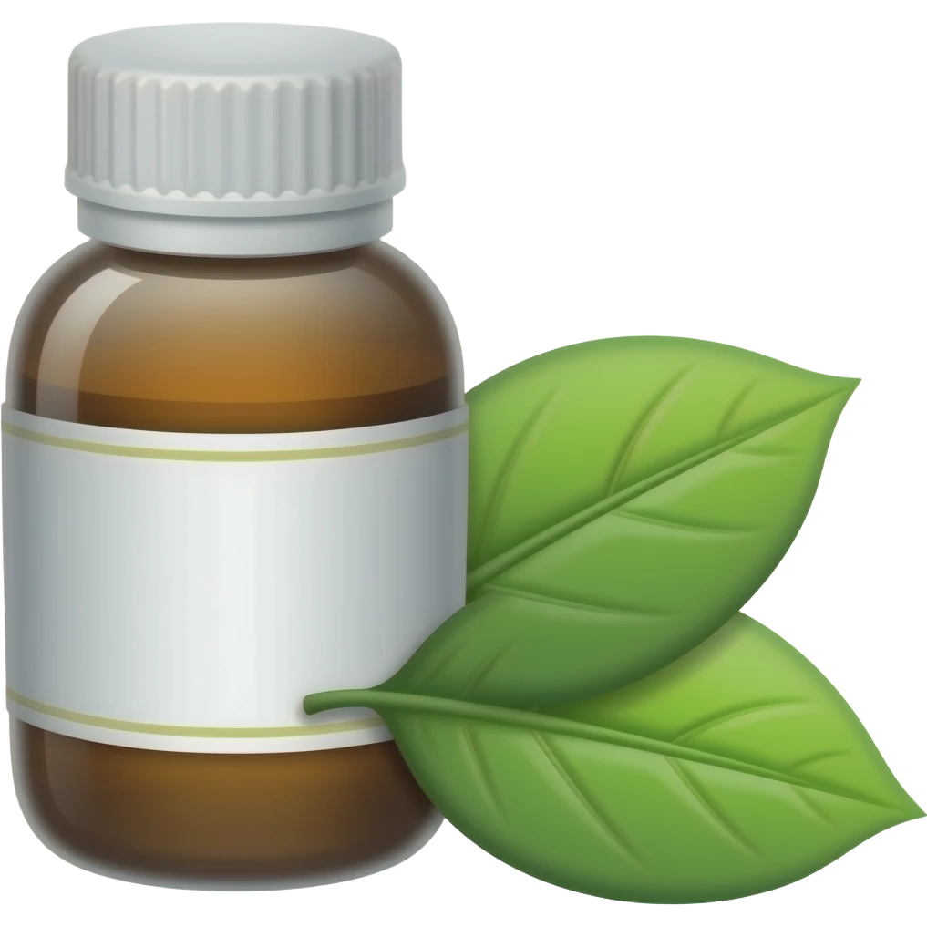 medicine beside leaves emoji