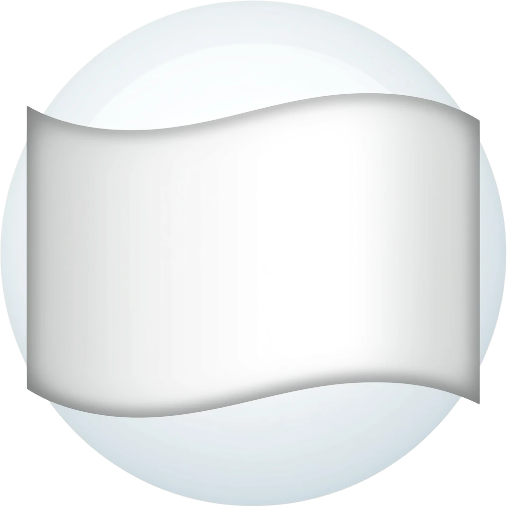 White flag with oval on it emoji