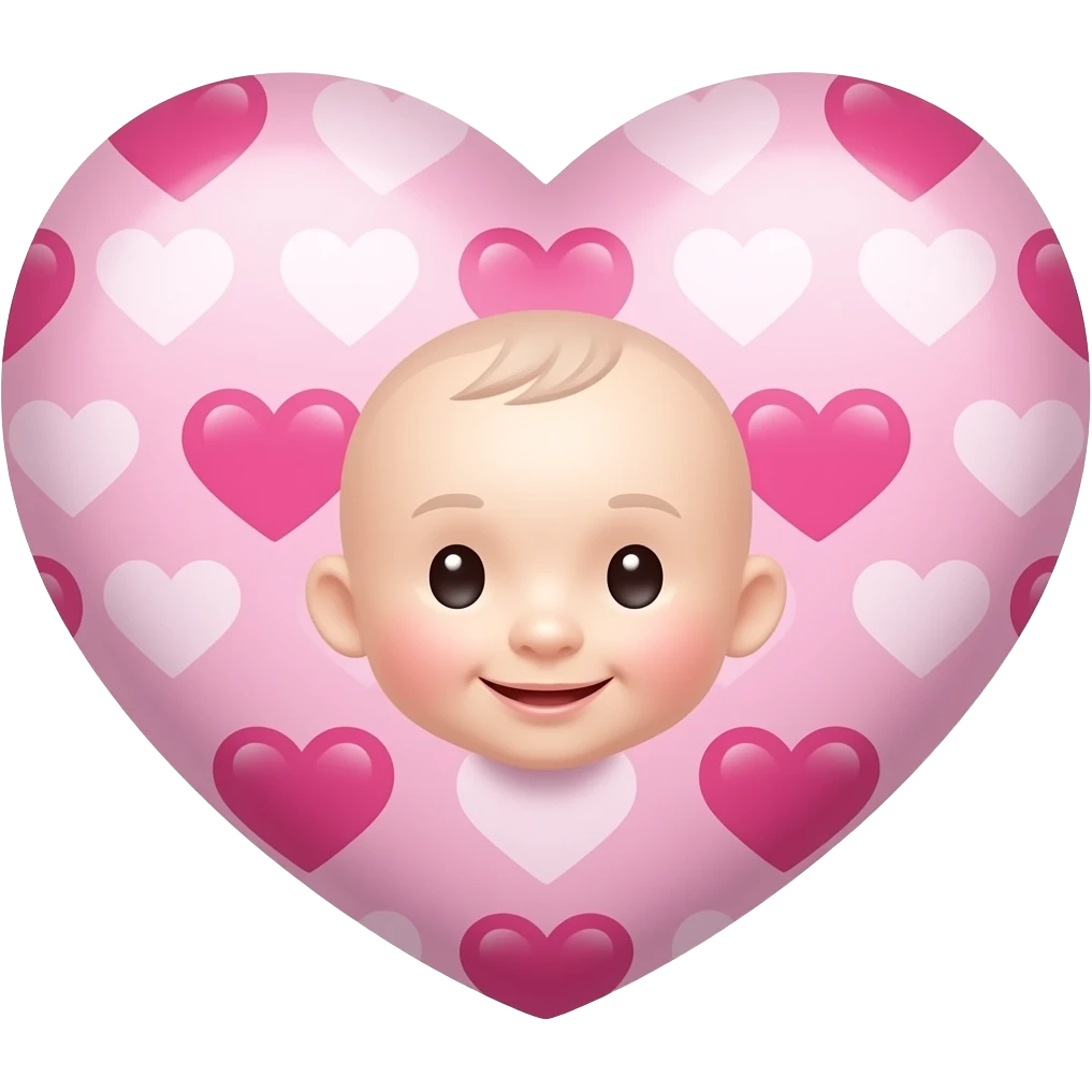 quiero que hagas un corazon con sus bebes corazones emoji