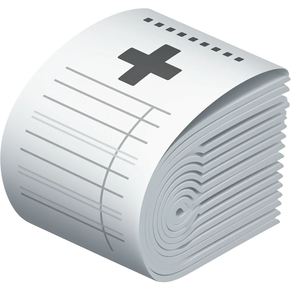 receipts stack with plus sign emoji