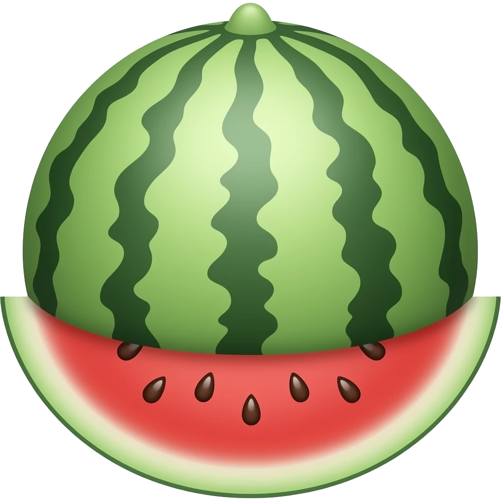 Watermelon cartoon emoji