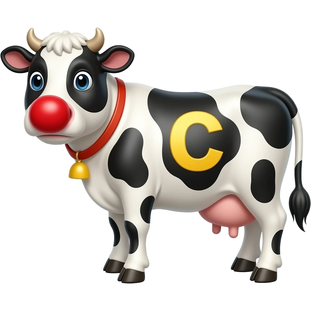 Clown cow letter c emoji