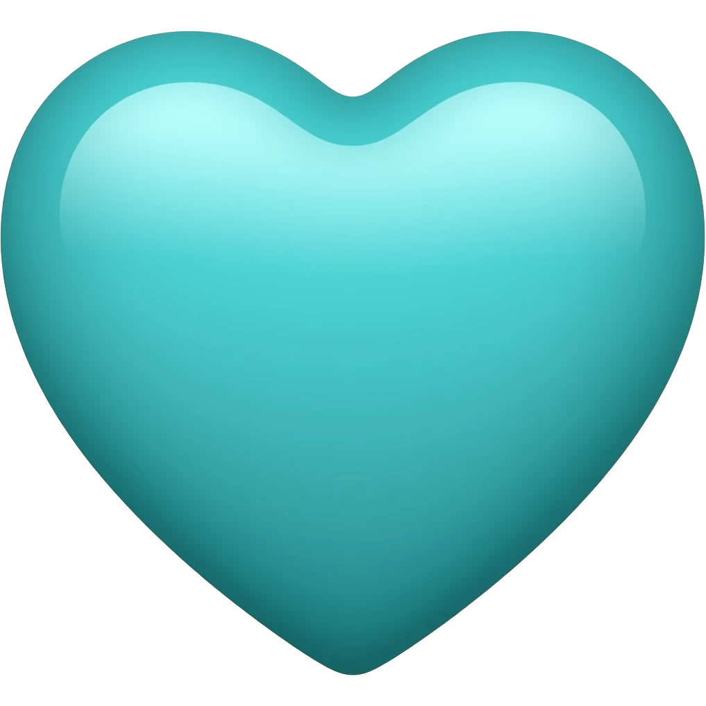 Teal heart emoji