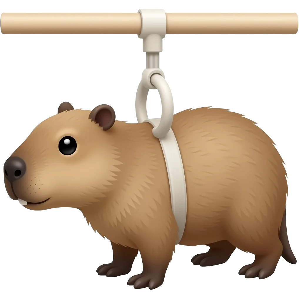 Capybara gymnastics emoji
