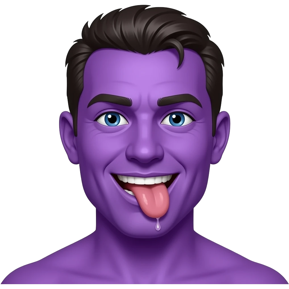 😈😜😏 Mache die Haut violet und er soll etwas sabbern emoji