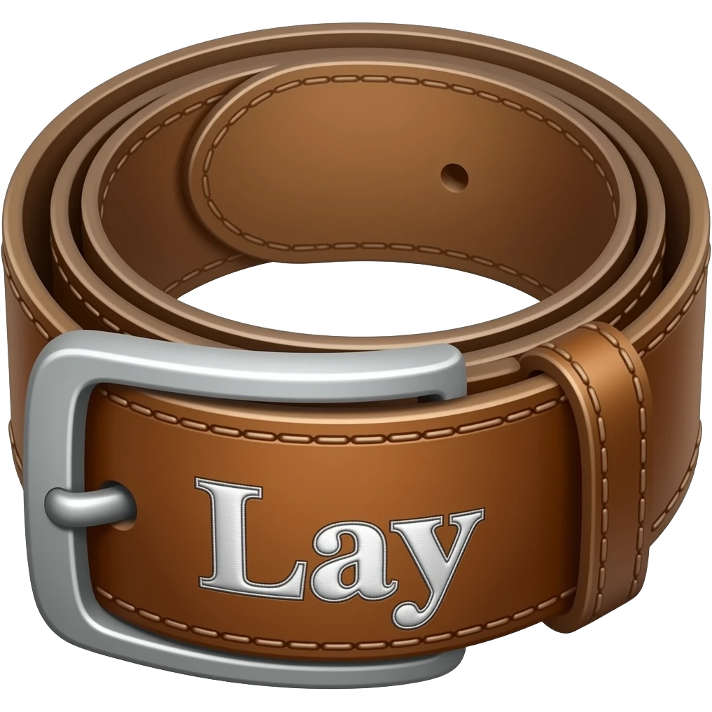 Belt with the name “Lay” on it emoji