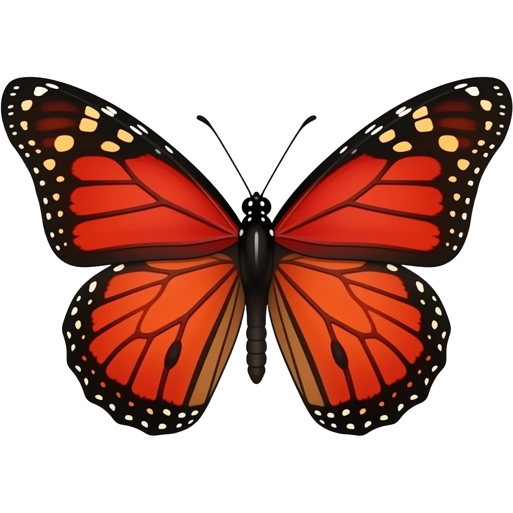 mariposa roja emoji