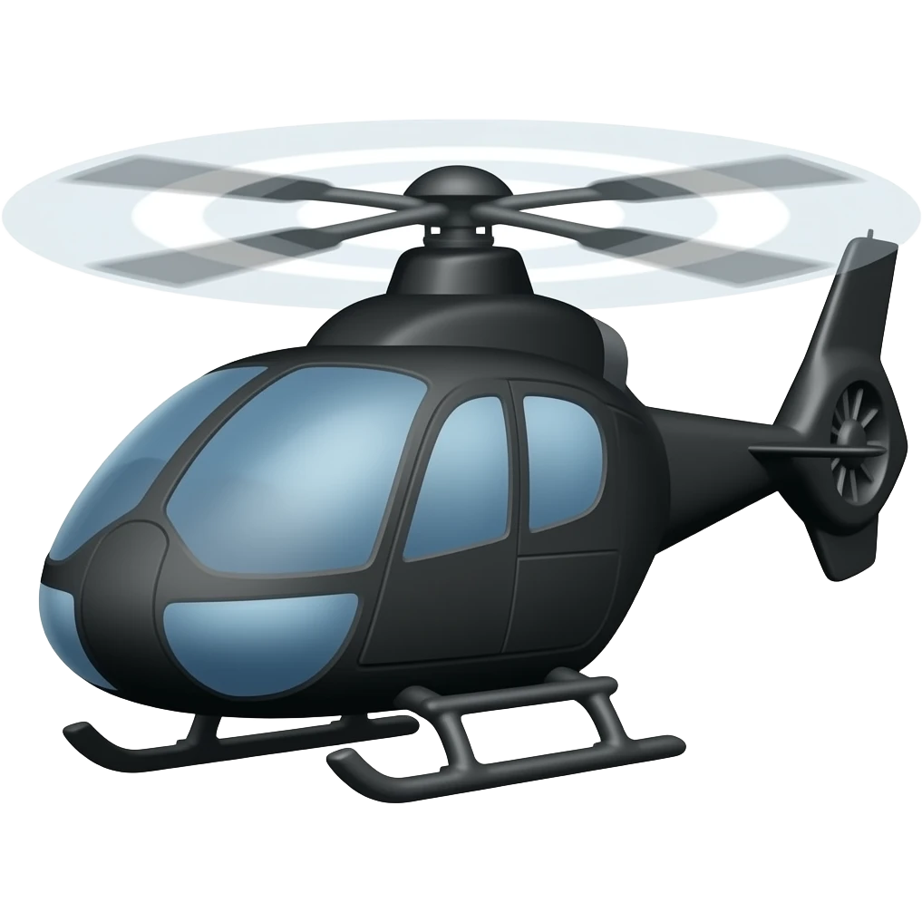 black helicopter emoji