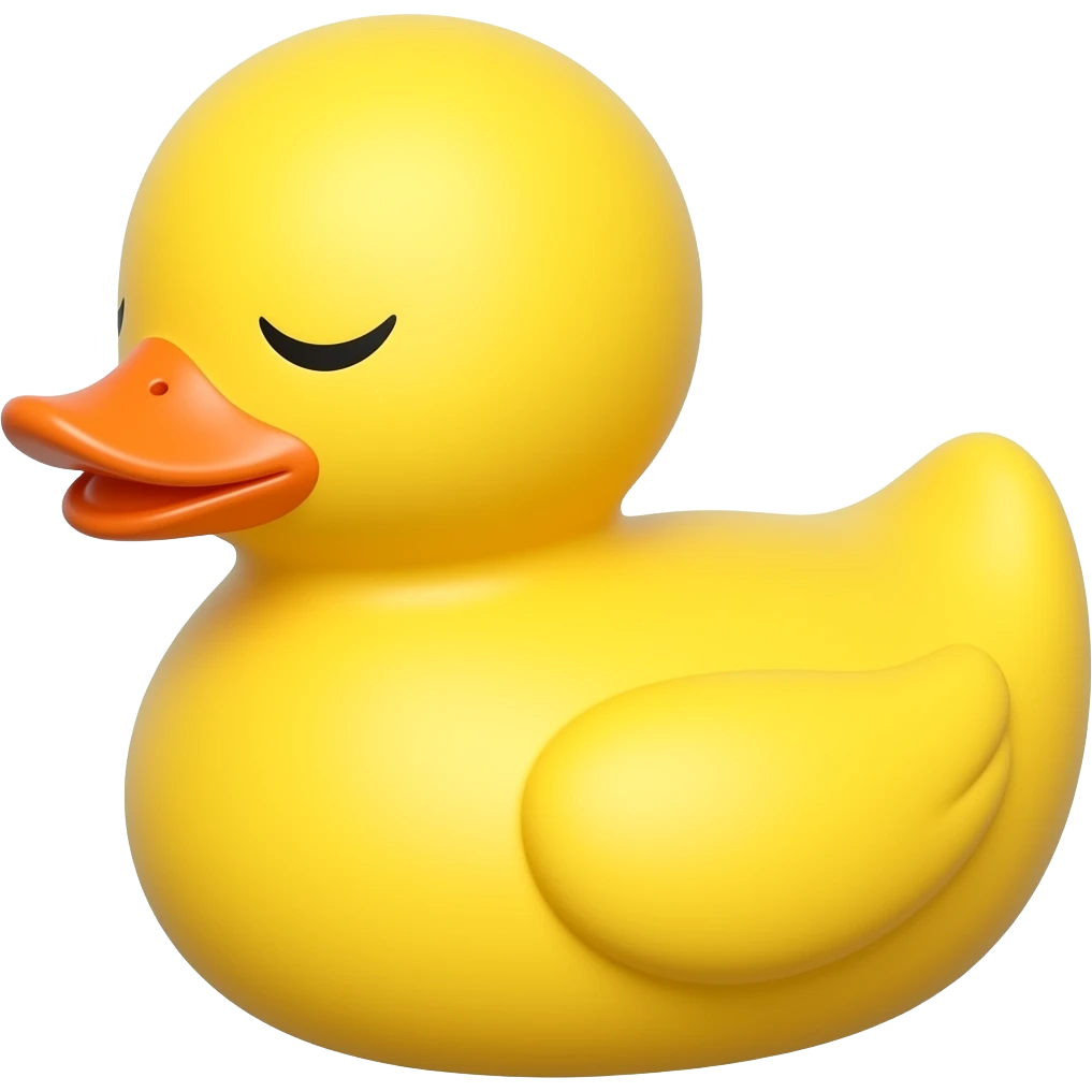 Rubber duck sleeping emoji