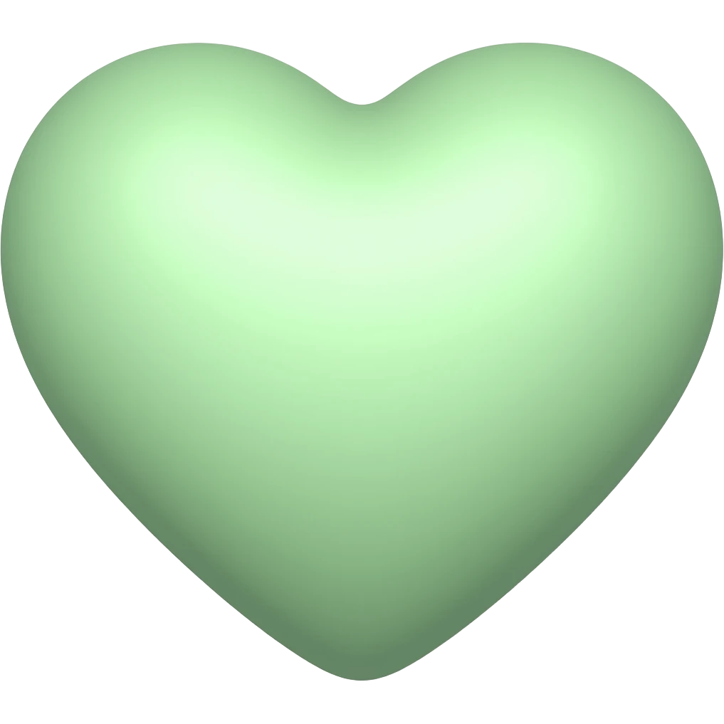 Pastle green heart emoji emoji