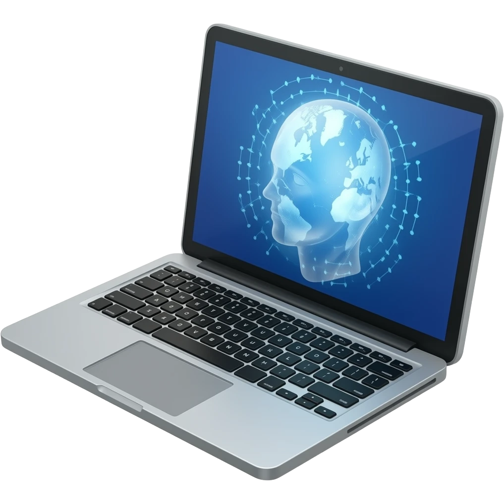 inteligencia artificial con una laptop emoji