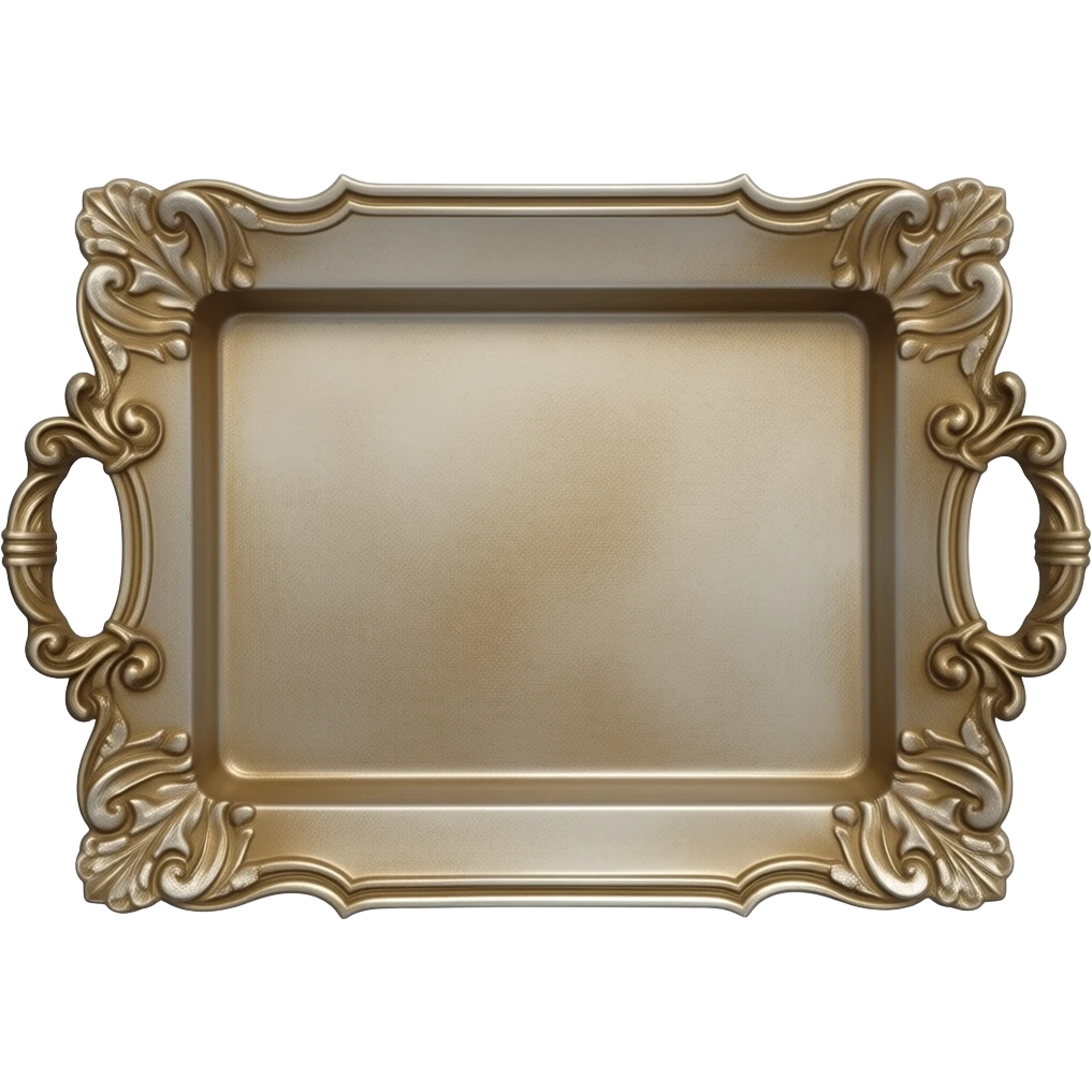 imperia tray rectangular handled antique tray emoji