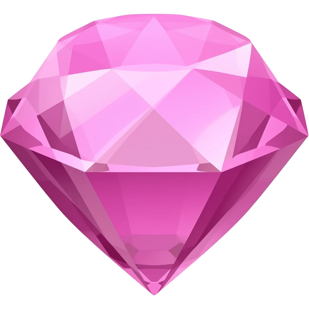 Cristal rosa brilhante emoji