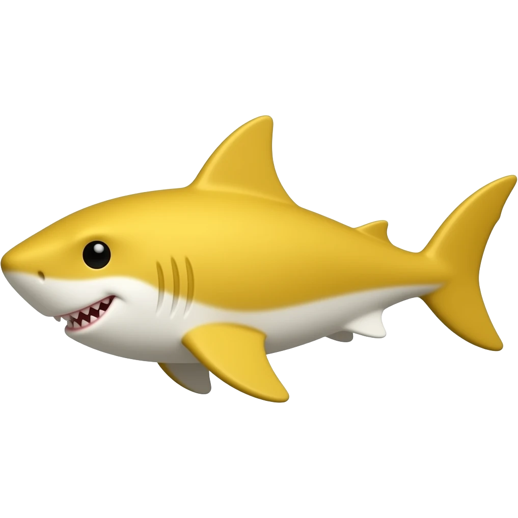 Yellow tiny shark emoji