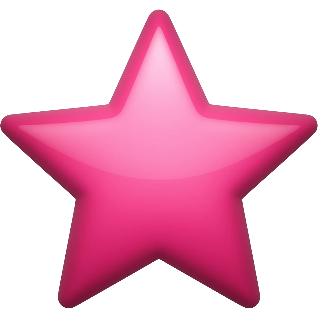 Estrella brillante color rosa emoji