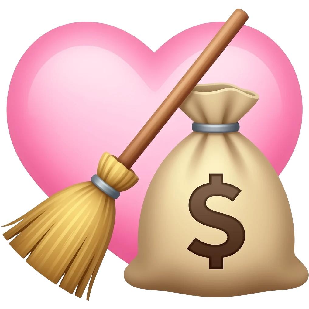 🧹💰💗 emoji