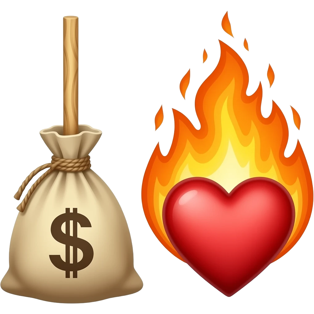 🧹💰❤️‍🔥 emoji