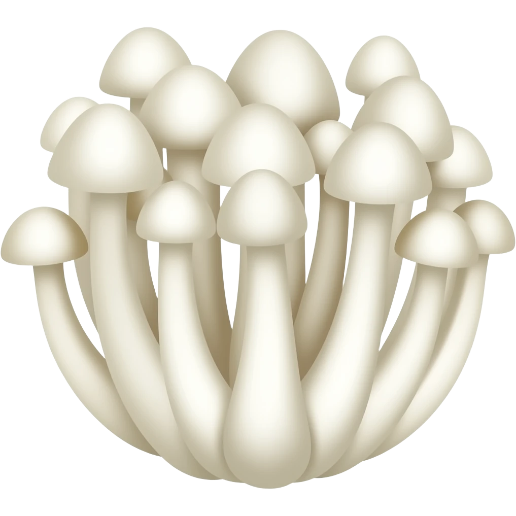 Bundle of white mushroom with long&thin stem emoji
