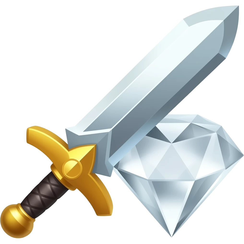 Make a diamond sword emoji