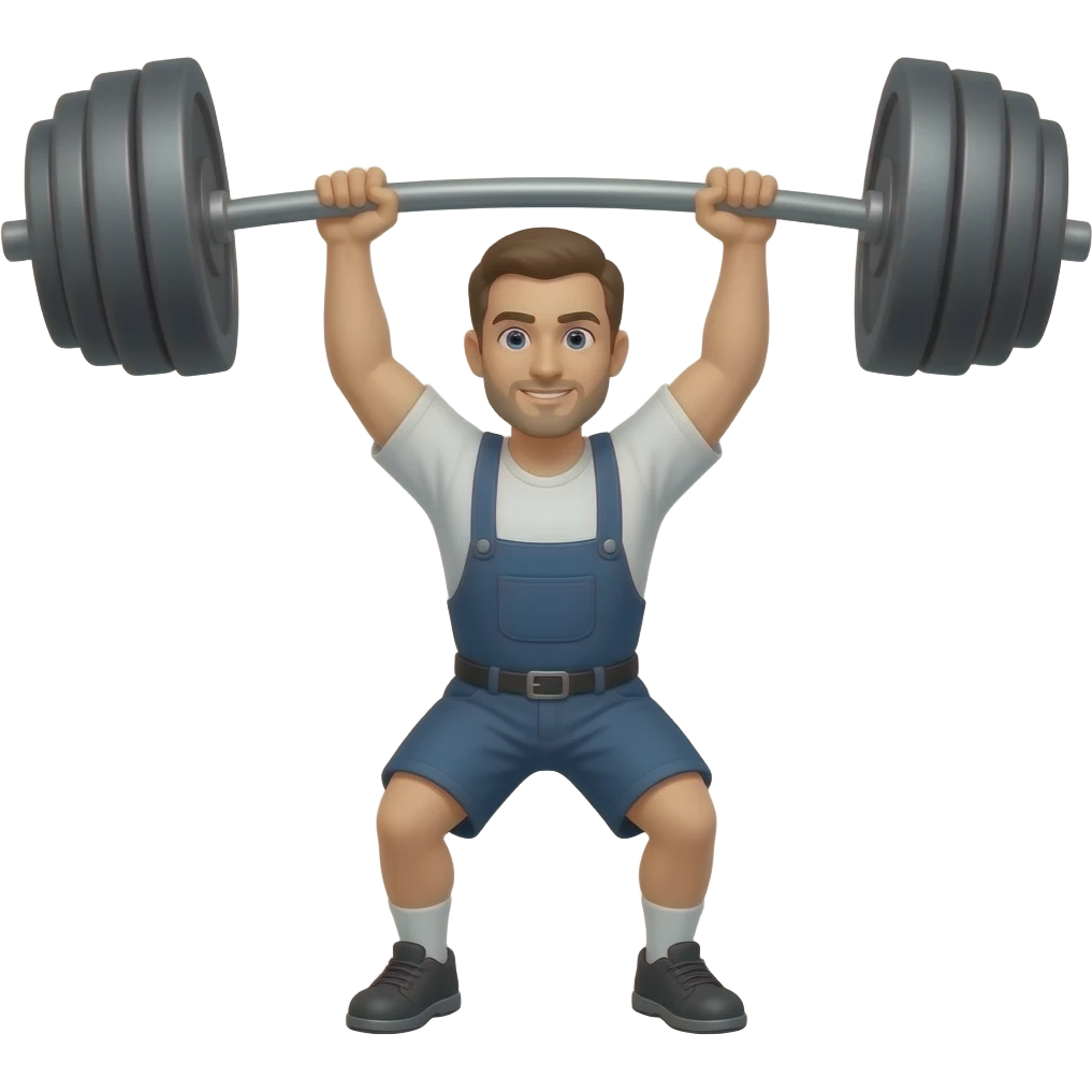 Ер адамның темір гел көтеріп тұрғаның көрсет emoji