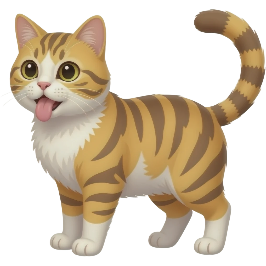 make a drooling cat emoji