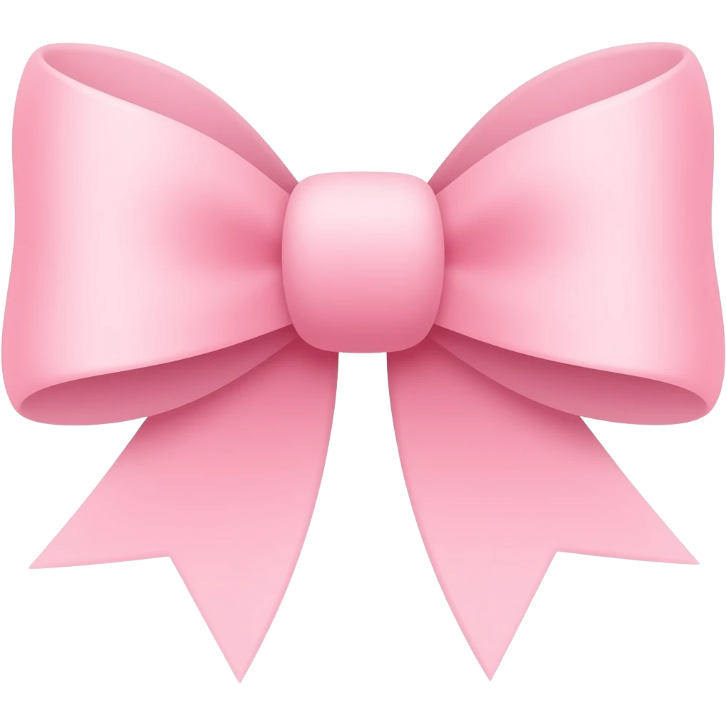 very light pink bow emoji