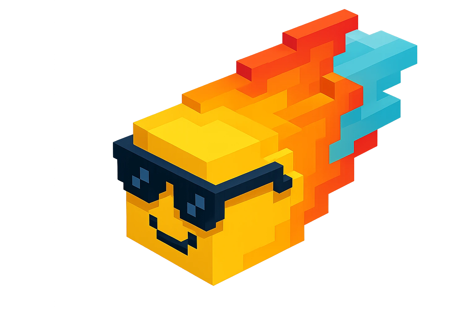 светящиеся комета в солнцезащитных очках, no background emoji
