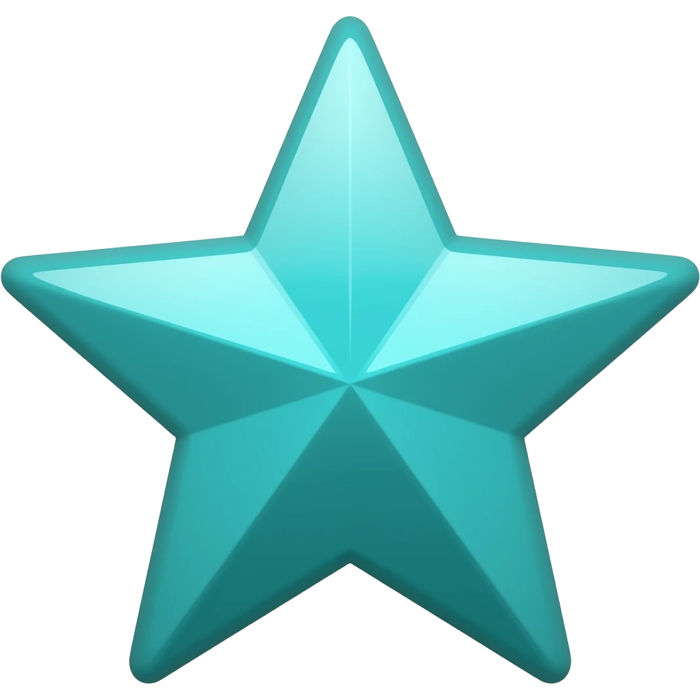 turquoise star emoji