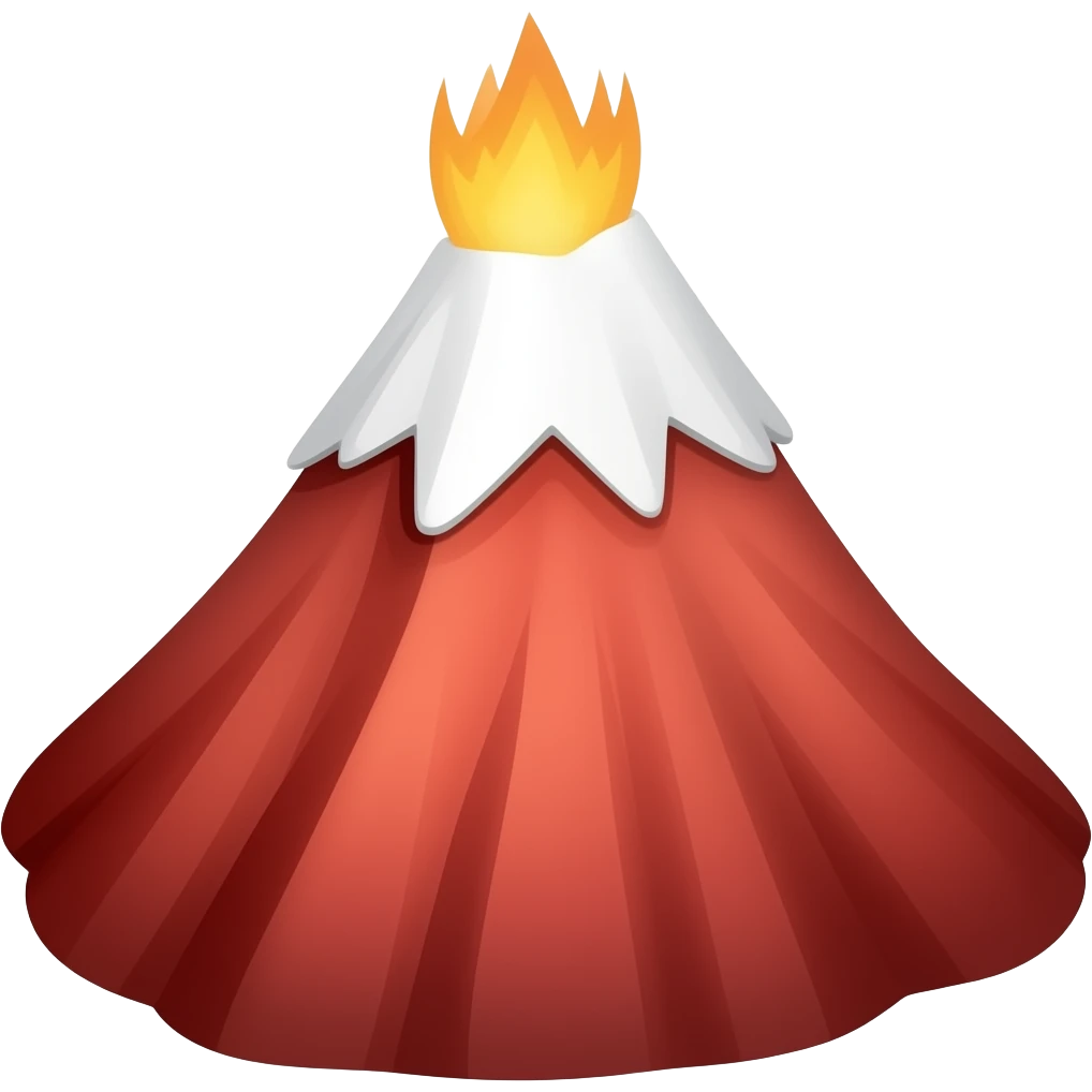 красная гора на белом фоне без пейзажа emoji