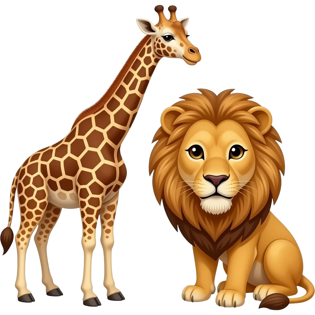 giraffe lion emoji
